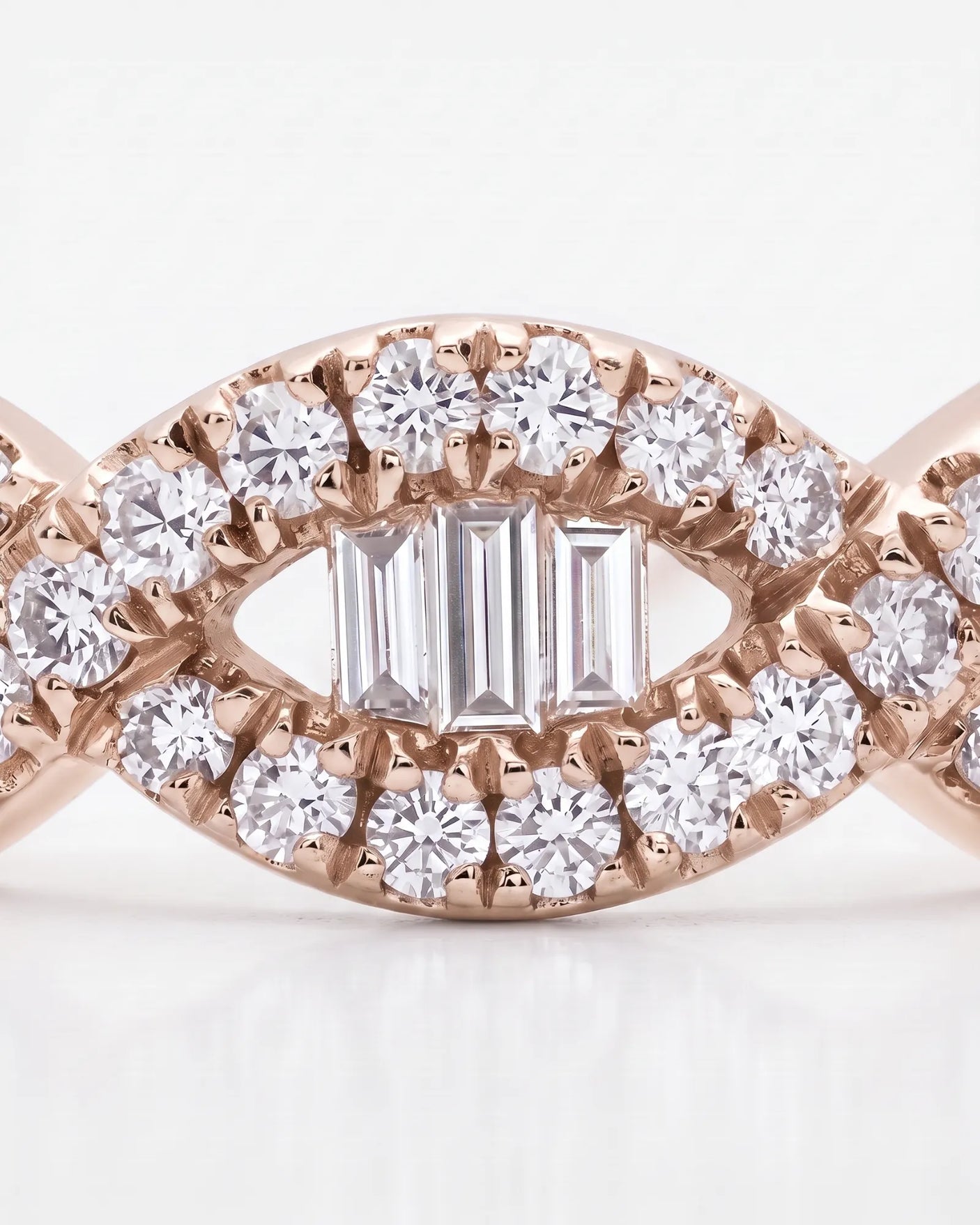 Rose Gold Eternity Band with Baguette Diamonds