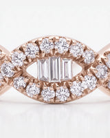 Rose Gold Eternity Band with Baguette Diamonds