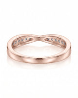Twisted Shank Natural Diamond Eternity Wedding Band