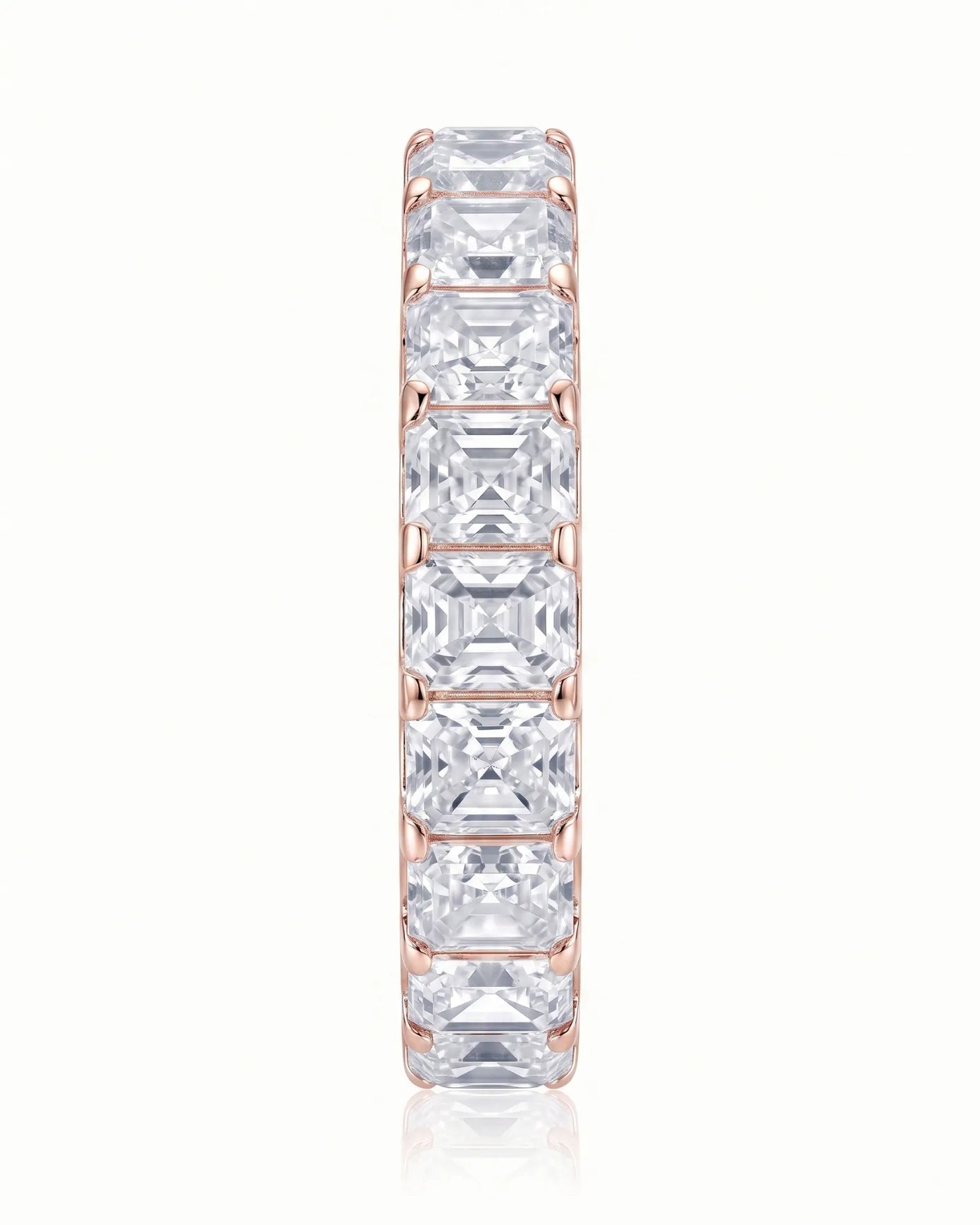 Radiant Cut Diamond Eternity Platinum Band