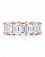 Emerald Cut Eternity Band in White Gold