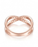 Criss Cross Wedding Band with Diamonds