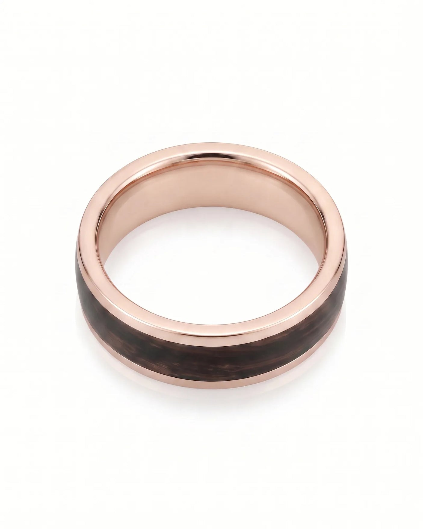 Enamel Ring with Wood Inspired Design