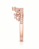 Tiara Wedding Band with Diamonds in White Gold