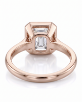 Natalia – Natural Emerald-Cut Diamond Bezel Ring