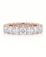 Cushion Diamond Eternity Band in White Gold