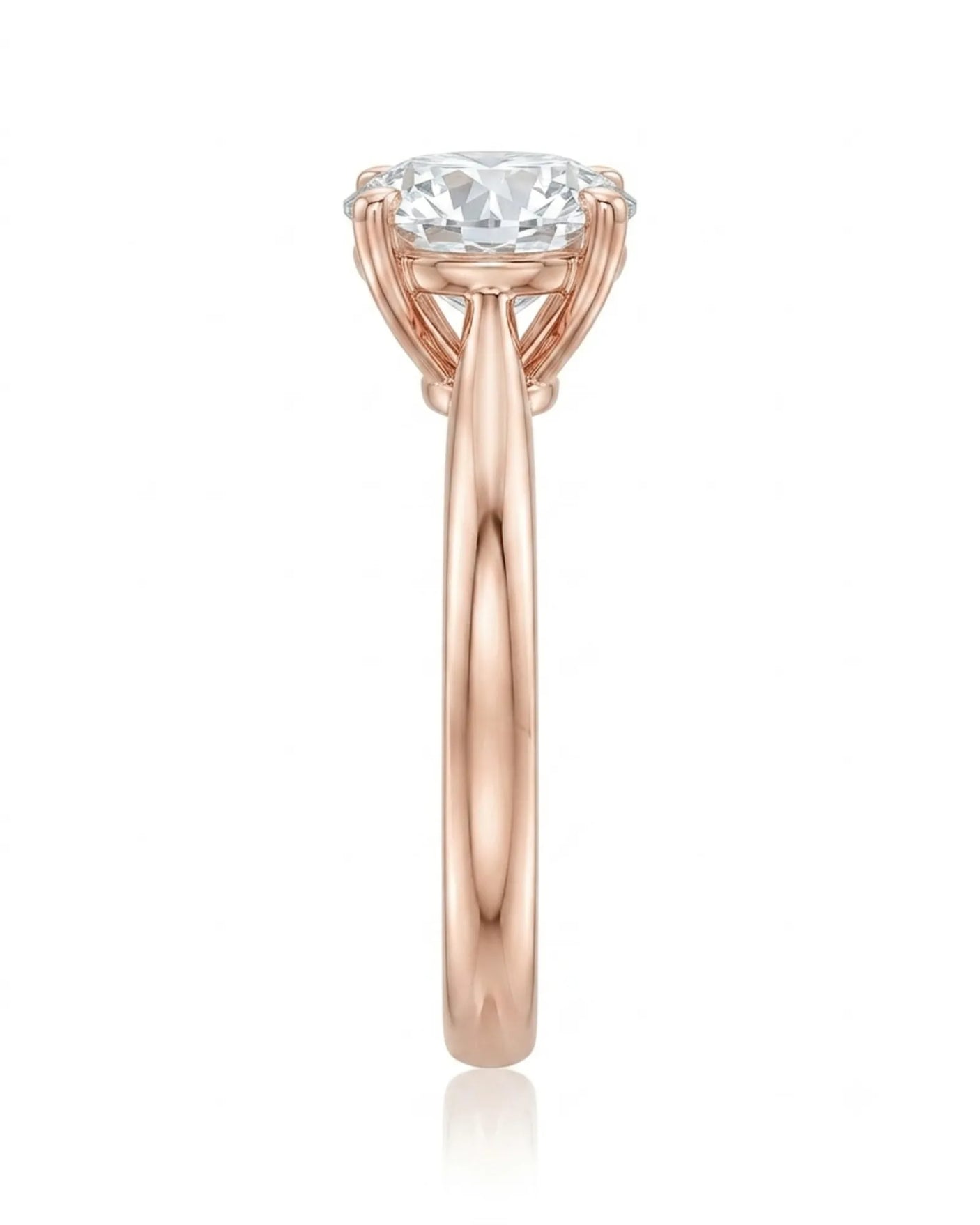 Fiore – Sparkly Bloom Natural Round Diamond Tulip Solitaire Ring