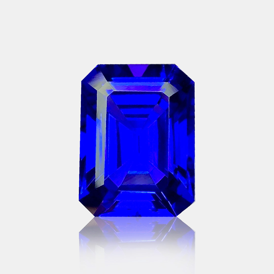 16.02 carats Natural Tanzanite Gemstone | Emerald Cut – 16 × 12.1 × 9.3 mm