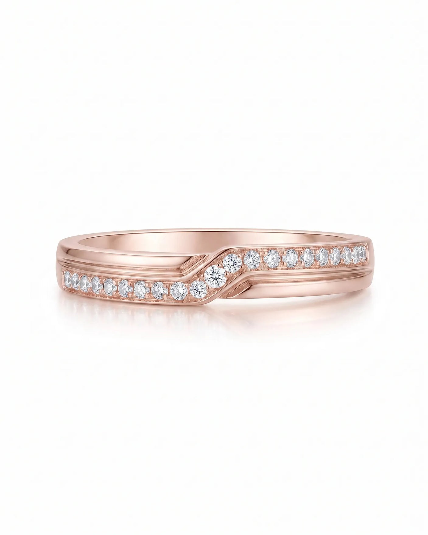 Channel Set Diamond Band Wedding Set