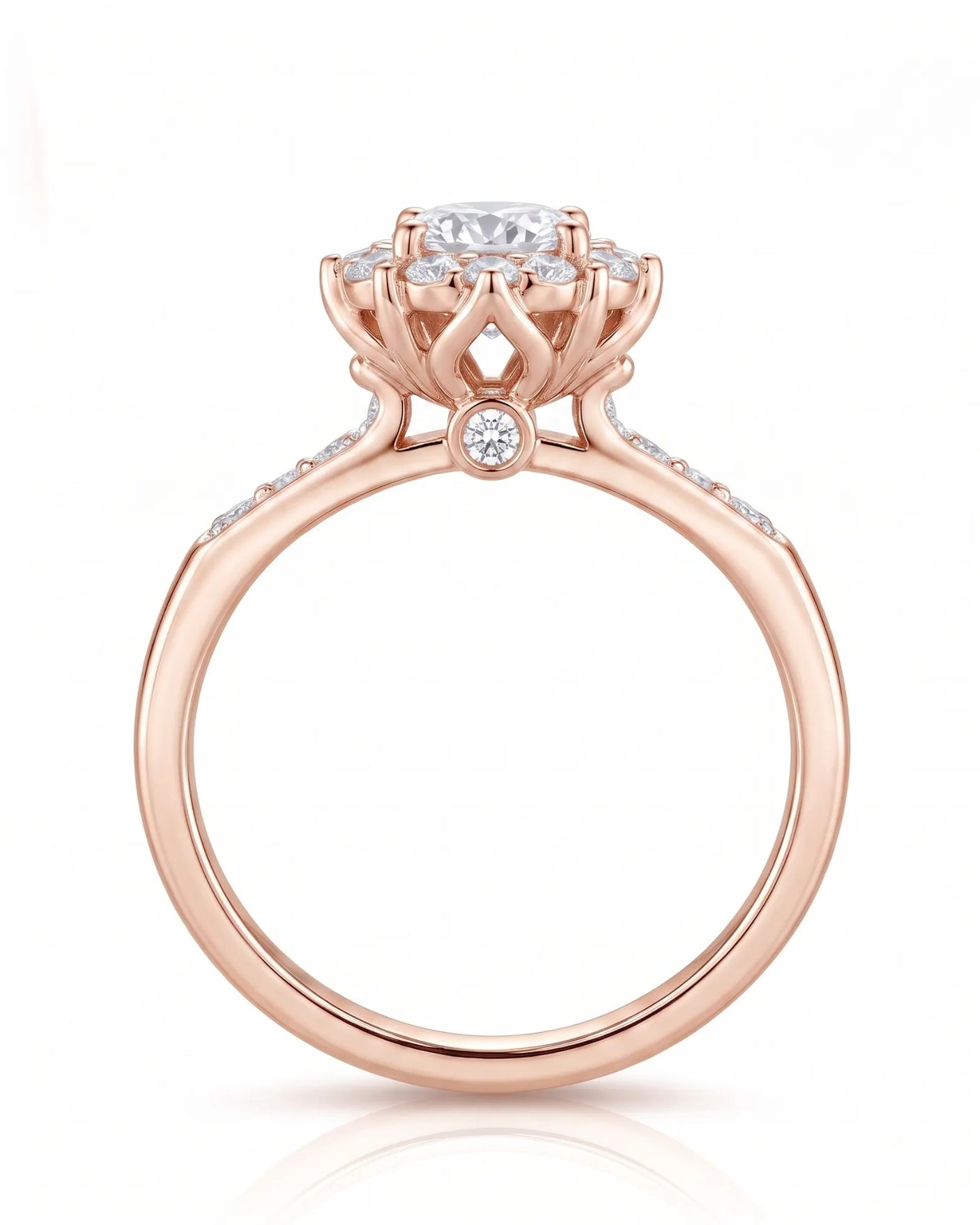 Alaya – Heavenly Harmony Natural Round Diamond Halo Engagement Ring
