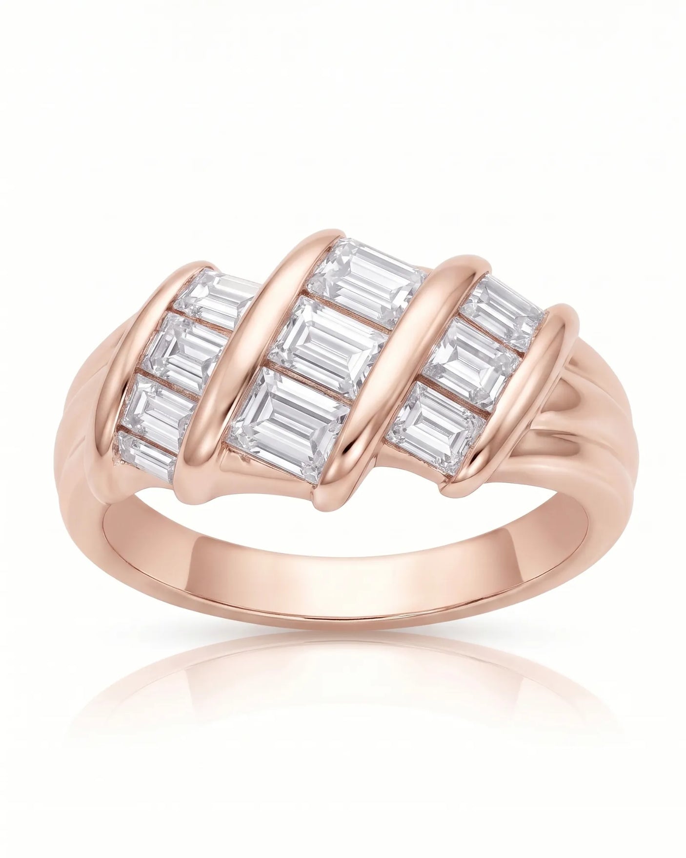 Baguette Eternity Band in Yellow Gold