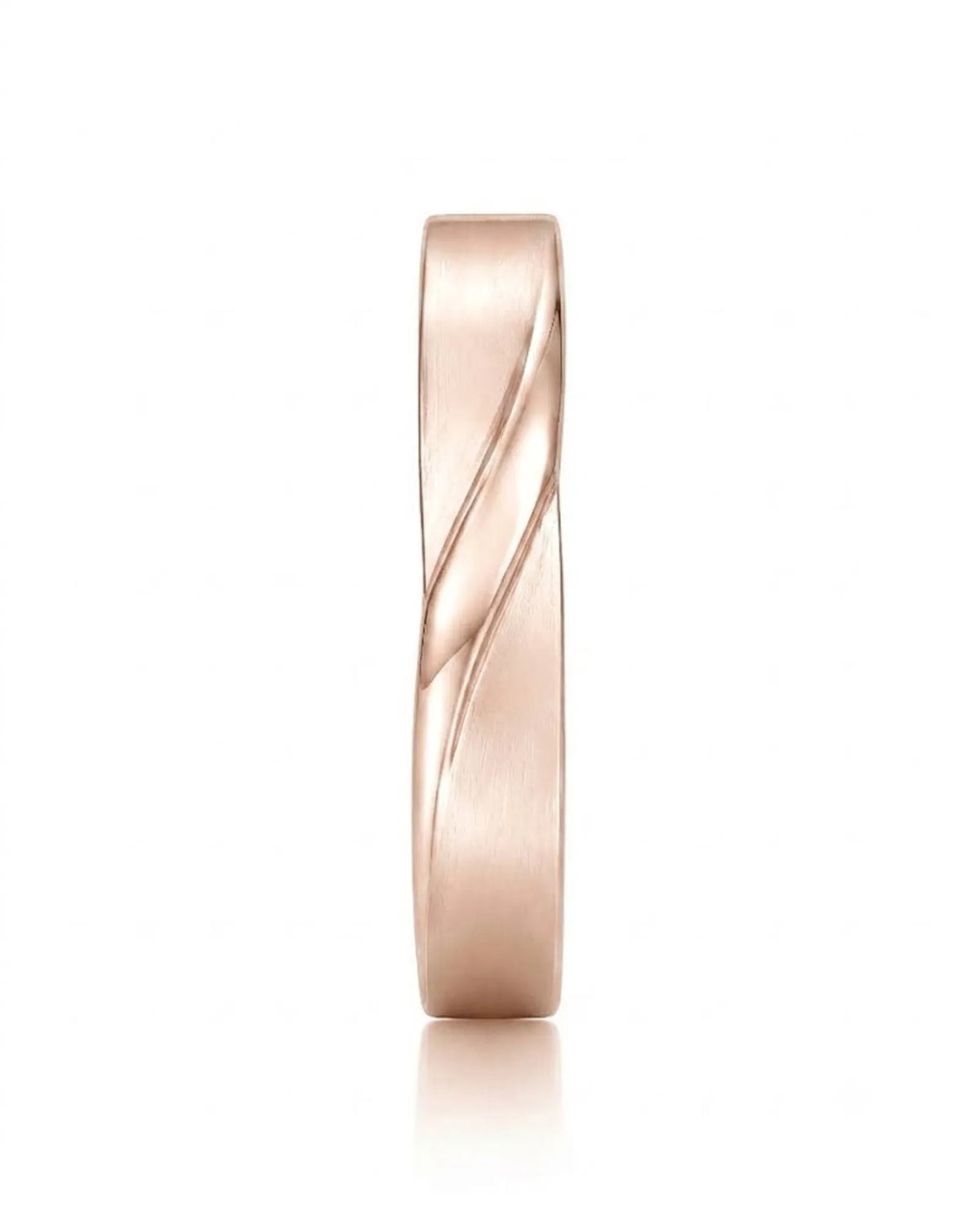 Mobius Promise wedding band set with sculptural infinity curves and refined 18K rose gold craftsmanship | SARATTI