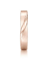 Mobius Promise wedding band set with sculptural infinity curves and refined 18K rose gold craftsmanship | SARATTI