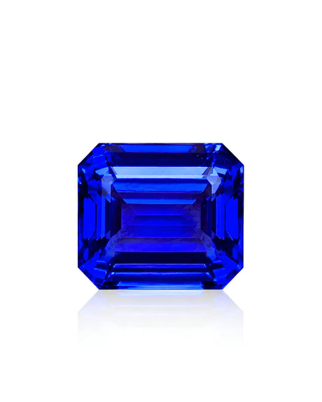 17.02 carats Natural Purplish-Blue Tanzanite emerald cut main view | SARATTI