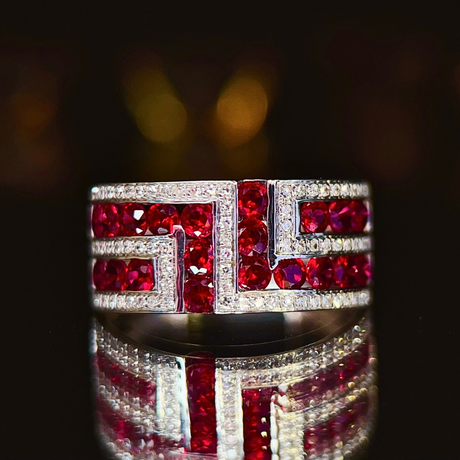 Crimson Empire – Natural Ruby & Diamond Ring