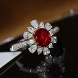 Art Nouveau Inspired Ruby Engagement Ring