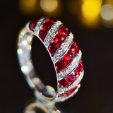 Crimson Strata Ruby and Diamond Ring