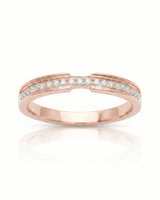 Round Diamond Wedding Band in White Gold