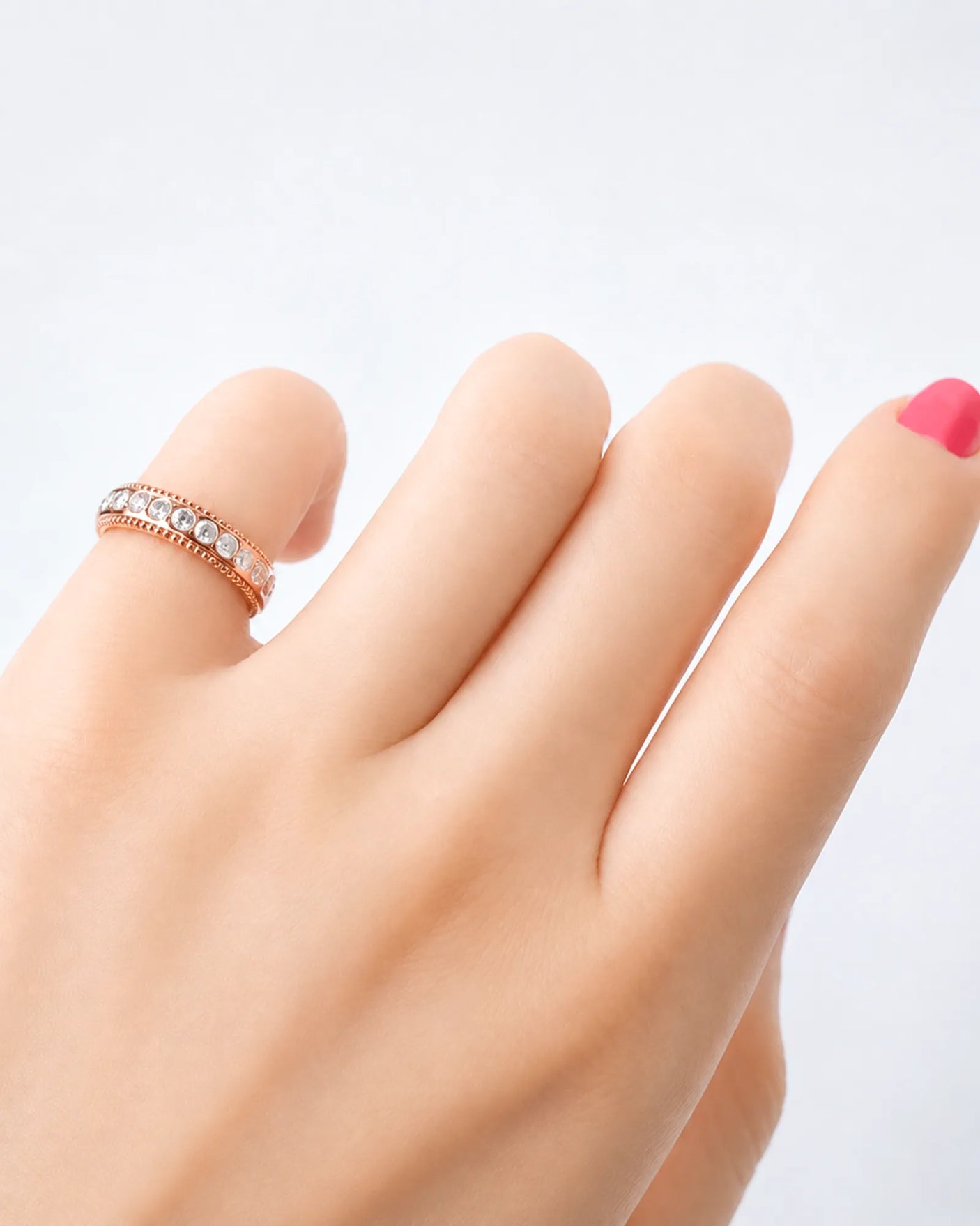 Two Tone Wedding Band Women's with Diamonds