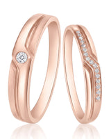 Channel Set Diamond Band Wedding Set