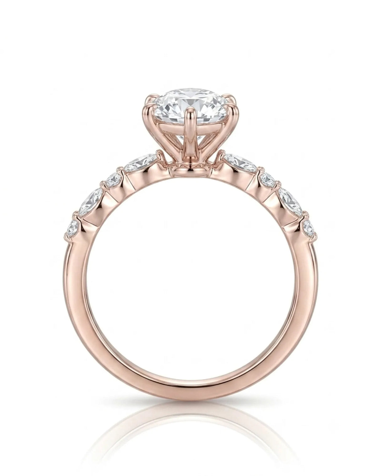 Faye – Natural Round Diamond Six-Prong Engagement Ring