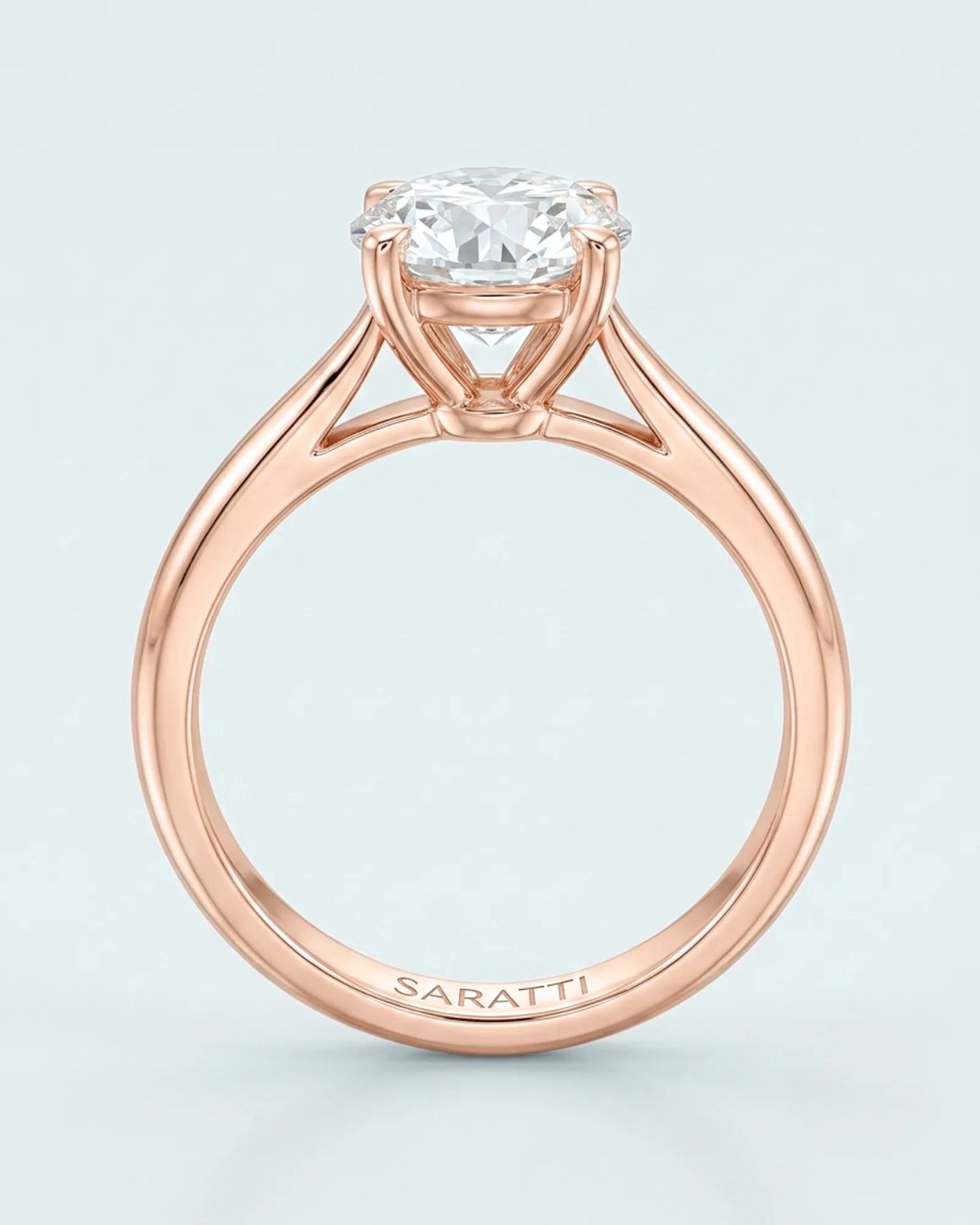Fiore – Sparkly Bloom Natural Round Diamond Tulip Solitaire Ring