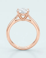 Fiore – Sparkly Bloom Natural Round Diamond Tulip Solitaire Ring