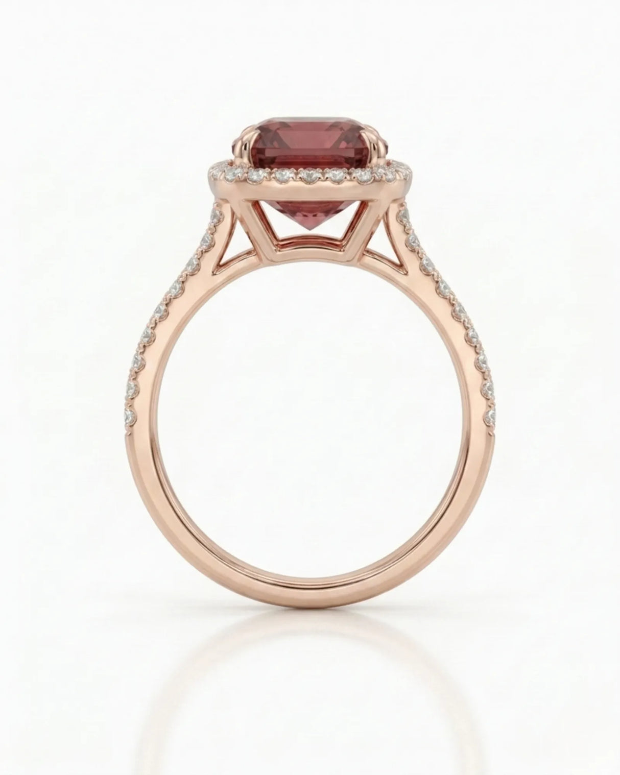 Regina Rouge Red Tourmaline and Diamond Ring