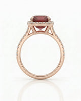 Regina Rouge Red Tourmaline and Diamond Ring