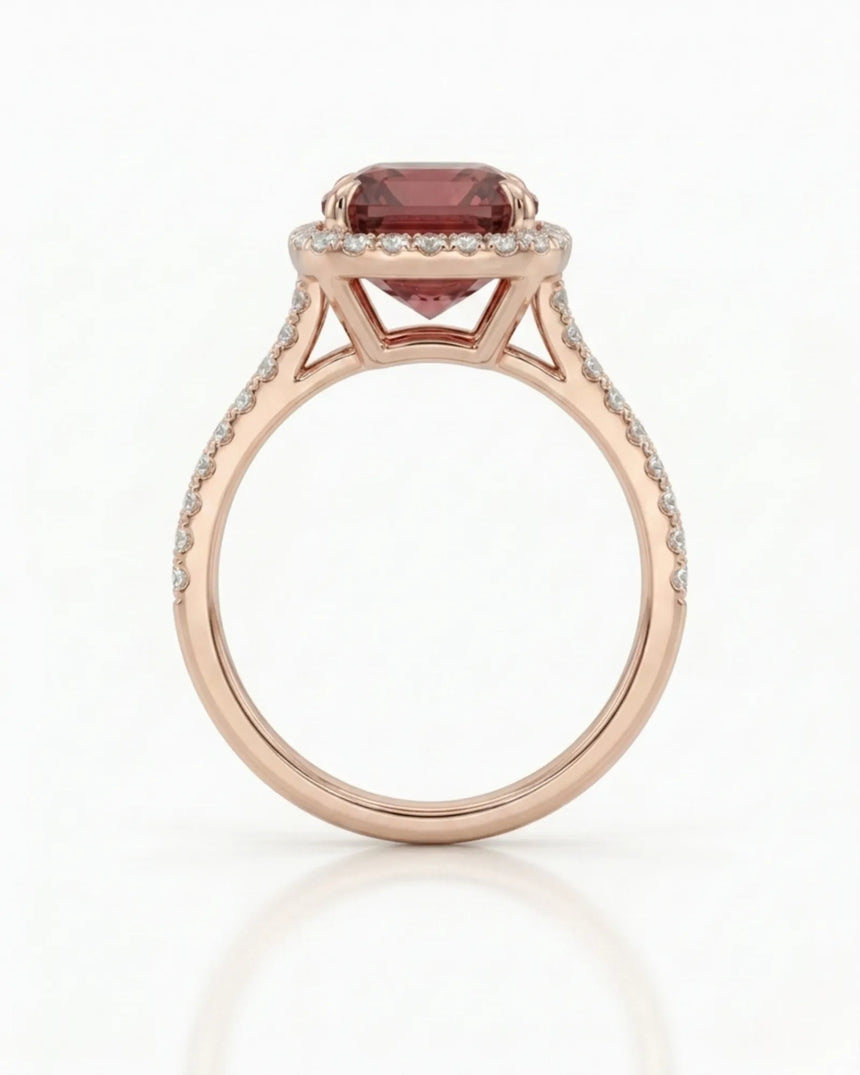Regina Rouge Red Tourmaline and Diamond Ring