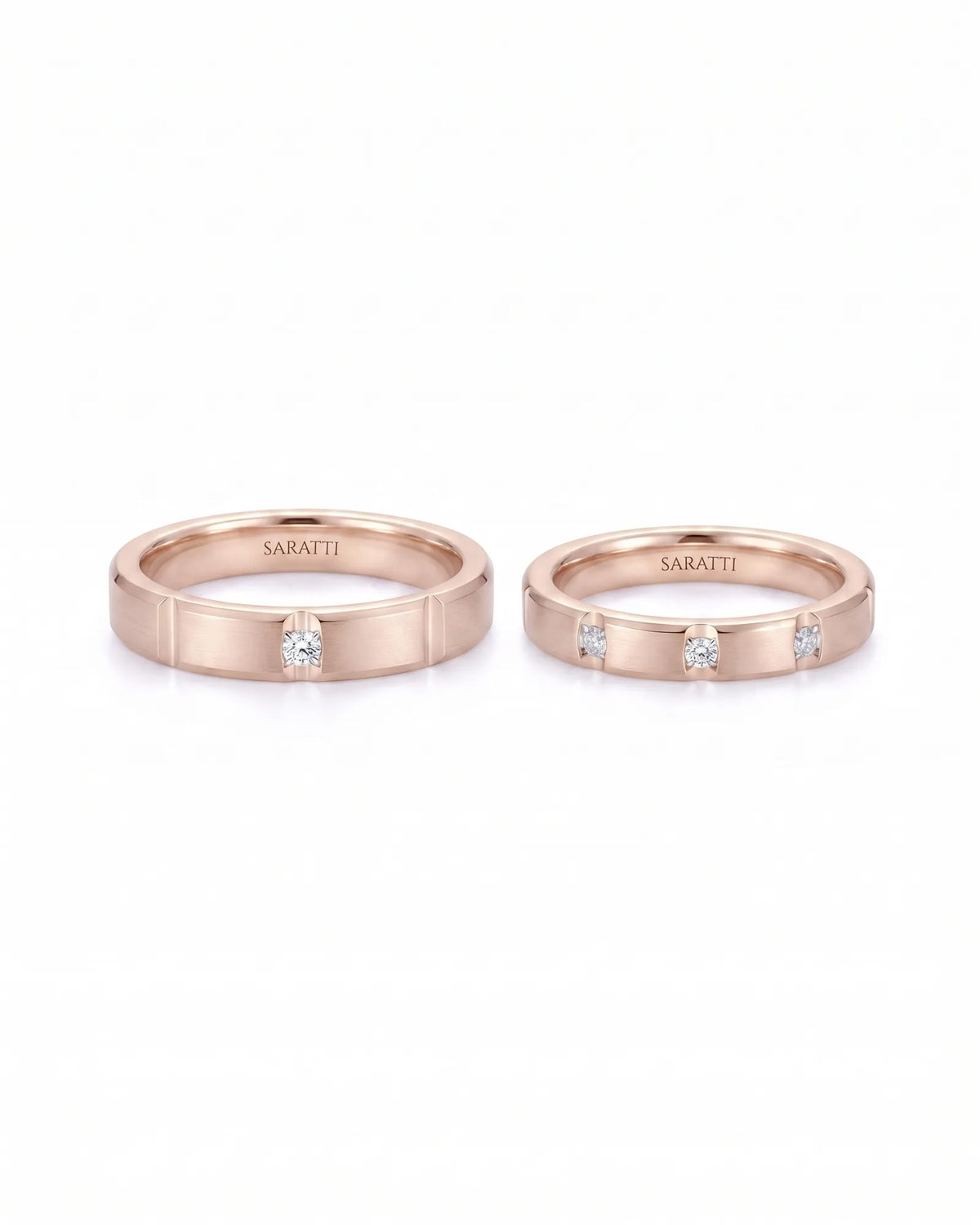 Linear Covenant Wedding Set | His & Hers