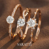 The Yuki no Hana Natural Diamond Engagement Ring on the far right side  | Saratti 