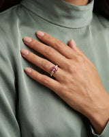 18K Gold Purple Sapphire Diamond Ring | SARATTI