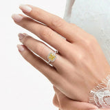 18K Rose Gold Diamond Ring on Model's Hands - SARATTI