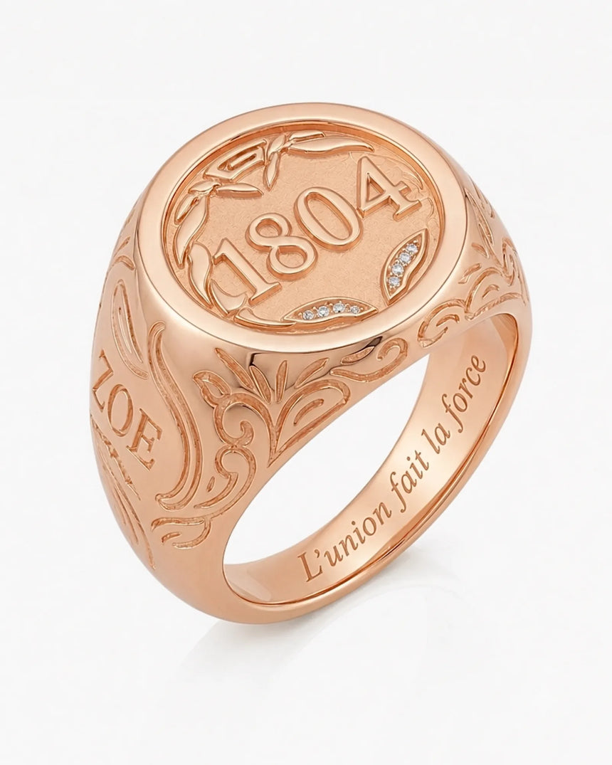 Heritage Crest Signet Ring | 1804 - ZOE