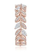 18K rose gold Art Deco diamond wedding band for weddings, anniversaries, stacking, or meaningful gifting | SARATTI