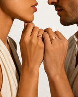 18K rose gold diamond wedding band for couples, weddings, anniversaries, and meaningful gifts | SARATTI
