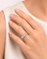 18K rose gold diamond wedding band for weddings, anniversaries, milestone gifts, and elegant everyday wear | SARATTI
