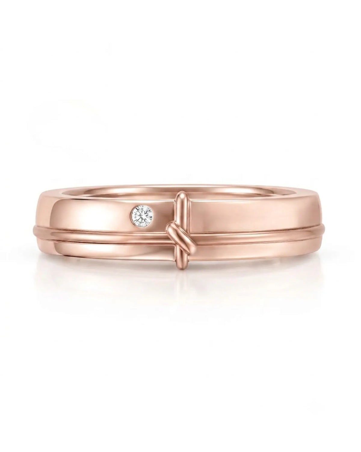 18K rose gold his and her wedding rings for weddings, anniversaries, engagements, and lasting memories | SARATTI