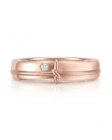 18K rose gold his and her wedding rings for weddings, anniversaries, engagements, and lasting memories | SARATTI