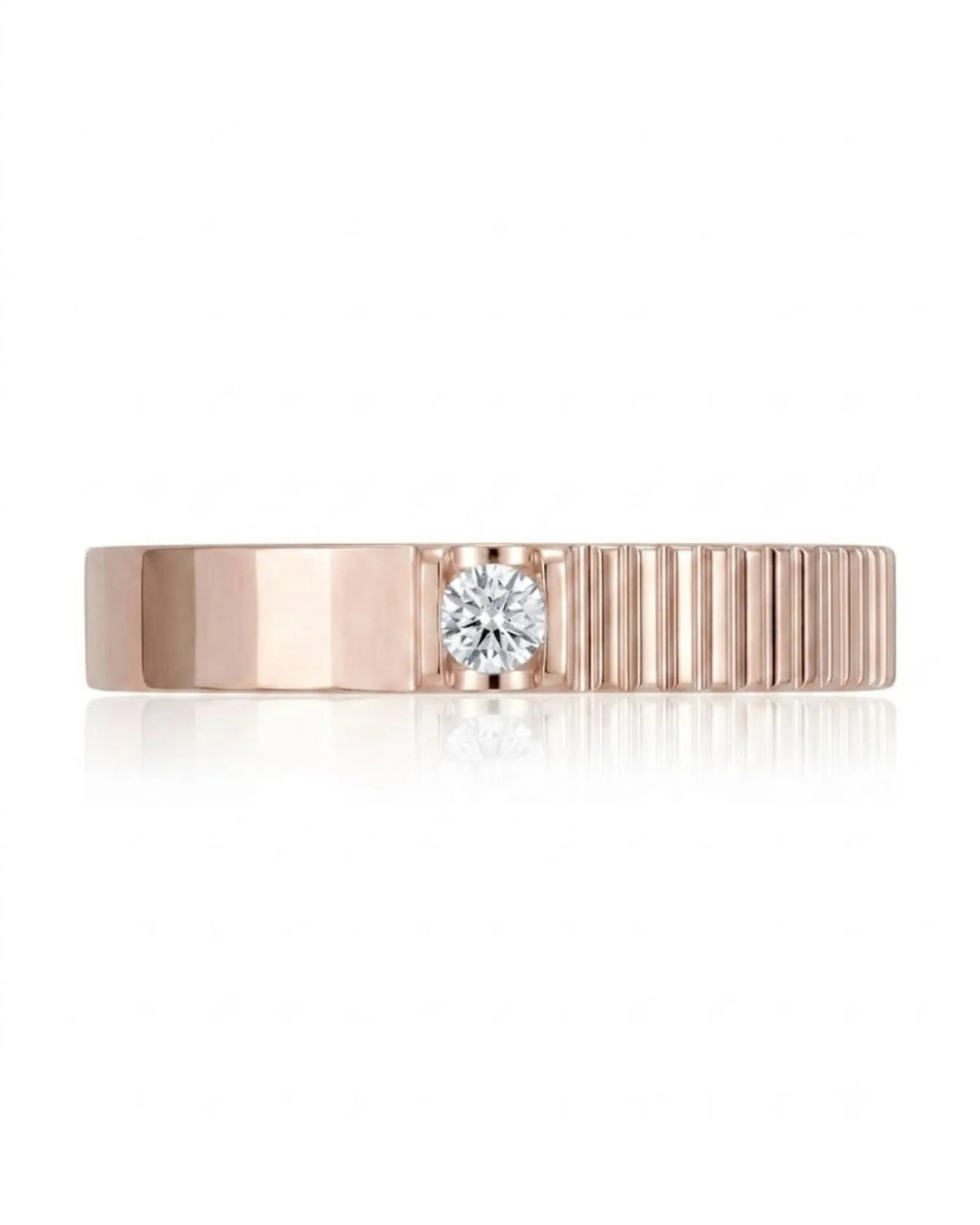 18K rose gold his and hers diamond rings for weddings, anniversaries, and meaningful couple gifts | SARATTI