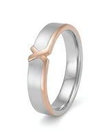 18K two tone gold his and hers wedding bands for weddings, anniversaries, and meaningful couple gifts | SARATTI