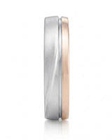 18K two tone gold his and hers wedding rings for weddings, anniversaries, and meaningful couple gifts | SARATTI