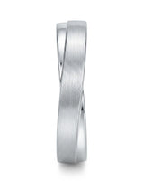 18K white gold diamond wedding band pair for weddings, anniversaries, engagements, and meaningful couple gifts - SARATTI