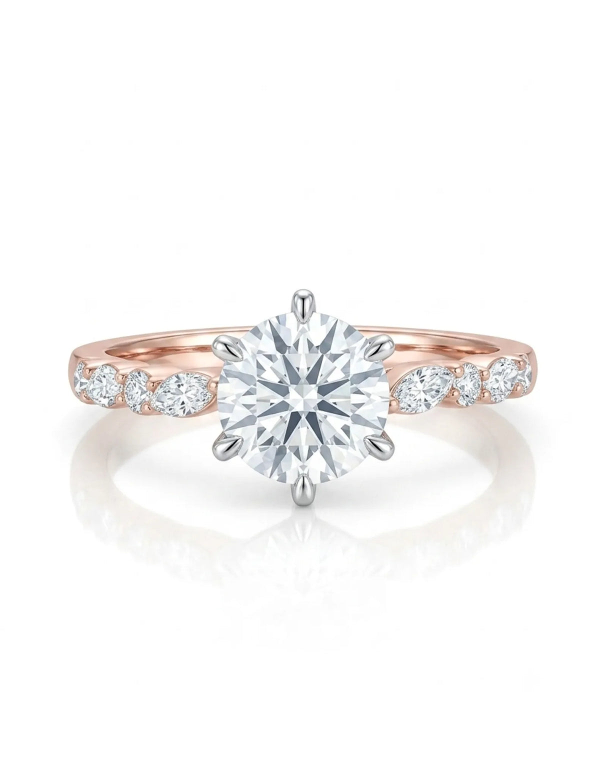 Faye – Natural Round Diamond Six-Prong Engagement Ring
