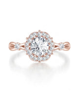 Emory – Eternal Presence Natural Round Diamond Halo Ring