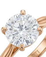 Fiore – Sparkly Bloom Natural Round Diamond Tulip Solitaire Ring
