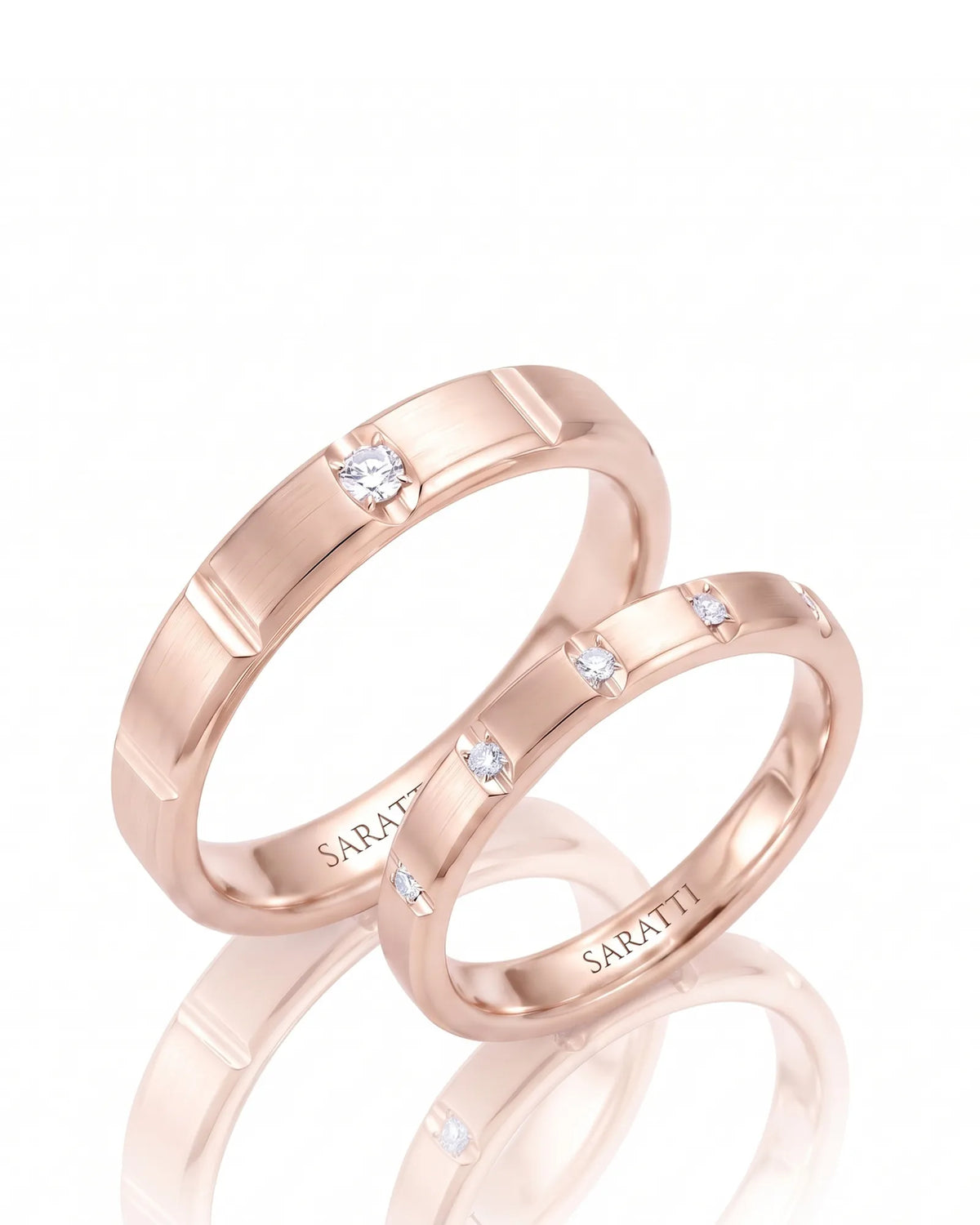 Linear Covenant Wedding Set | His & Hers