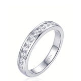 Channel Set Wedding Band in White Gold