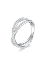 Criss Cross Wedding Band with Diamonds
